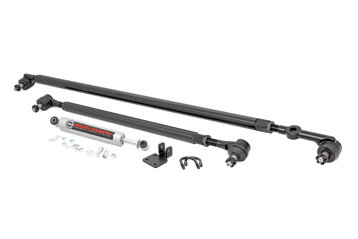 Jeep Wrangler HD Steering Kit - Rough Country - Stabilizer Combo - '97-'06